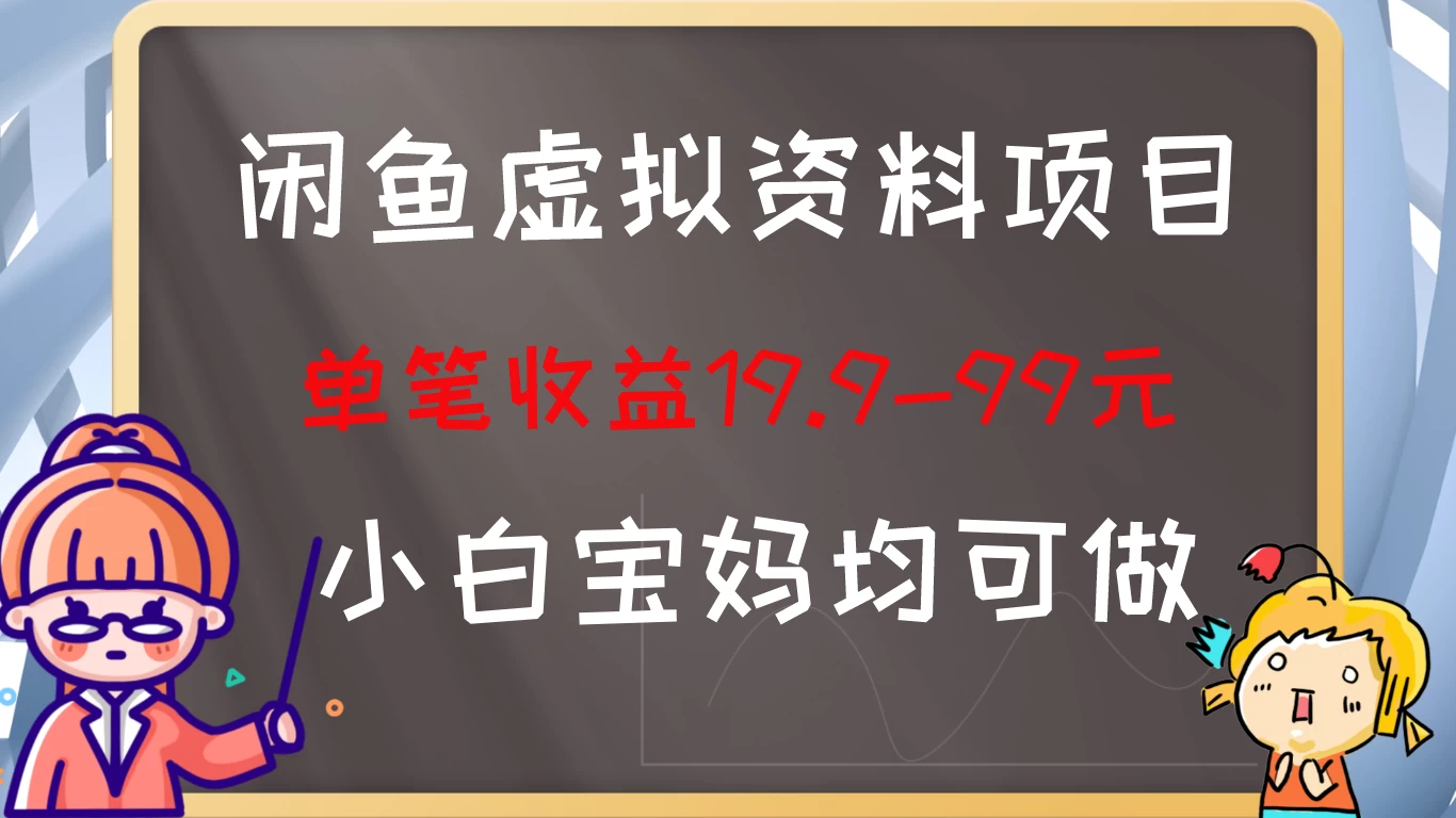 闲鱼虚拟资料项目，新手友好，长期盈利，单笔收益100+ - 吾爱随笔资源网