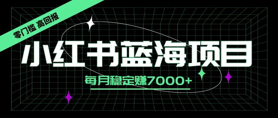 小红书蓝海项目,零门槛、高回报,每月稳定赚7000+ - 吾爱随笔资源网