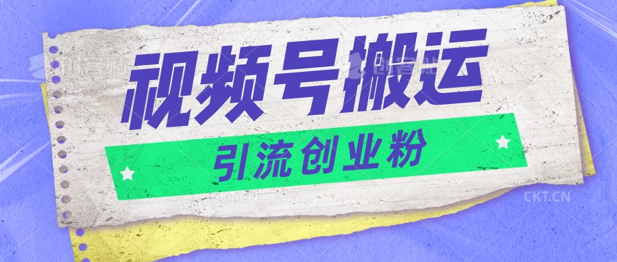 视频号搬运去重，单日引流200+创业粉，日入1000+ - 吾爱随笔资源网