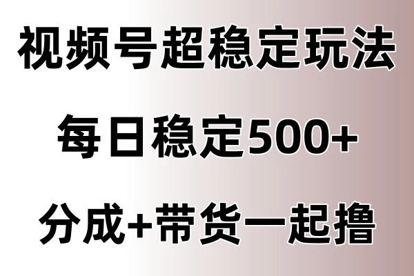 视频号超稳定赛道，长久不衰，单日稳定500+ - 吾爱随笔资源网