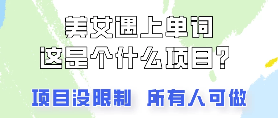 2024美女号单词暴力玩法，上手非常简单，轻松日收入500+ - 吾爱随笔资源网