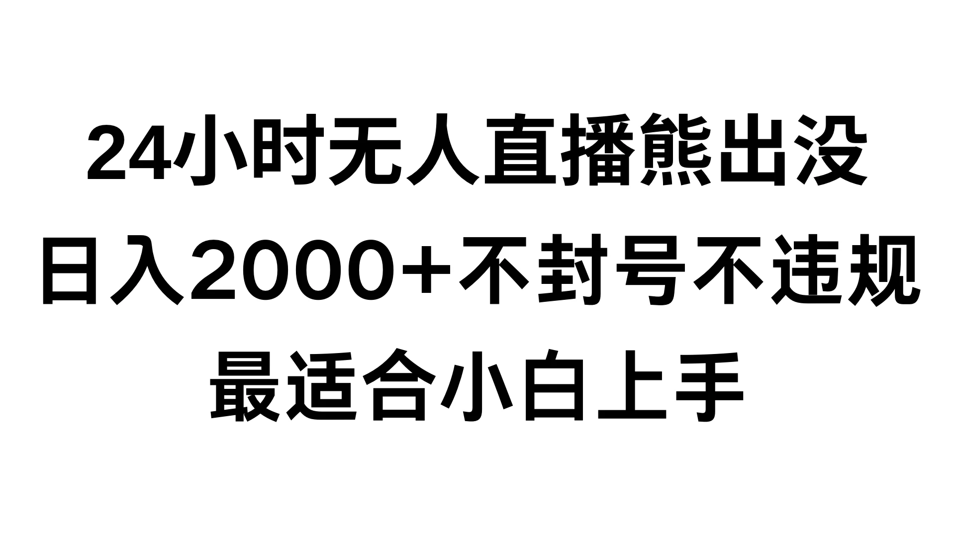 快手24小时无人直播熊出没，不封直播间，不违规，日入2000+，最适合小白上手，保姆式教学 - 吾爱随笔资源网