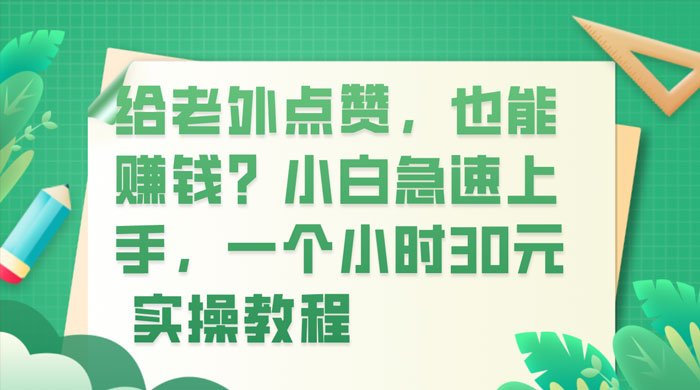给老外点赞，也能赚钱？小白急速上手，实操教程 - 吾爱随笔资源网