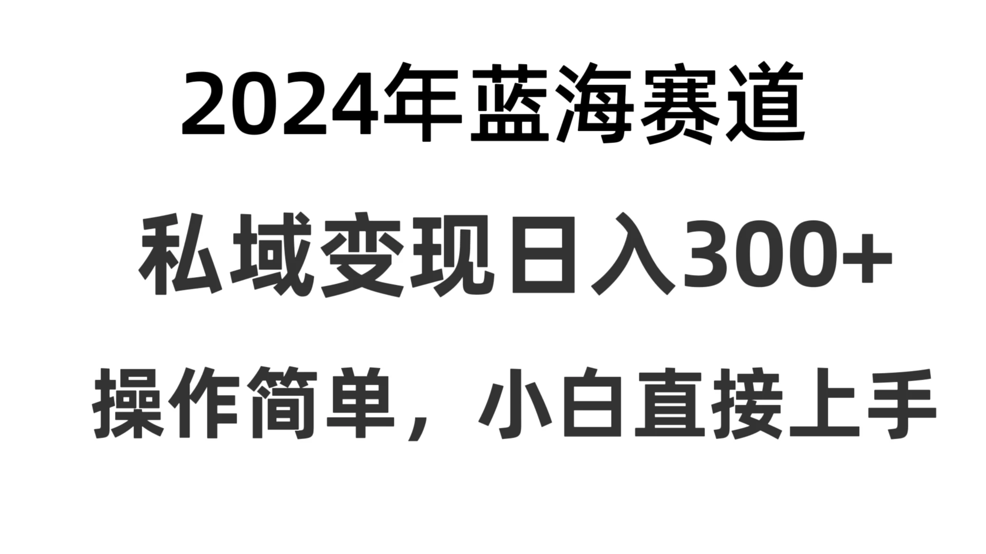 2024抖音蓝海赛道，私域变现日入300+，操作简单，每年只需一小时，纯小白可直接上手 - 吾爱随笔资源网