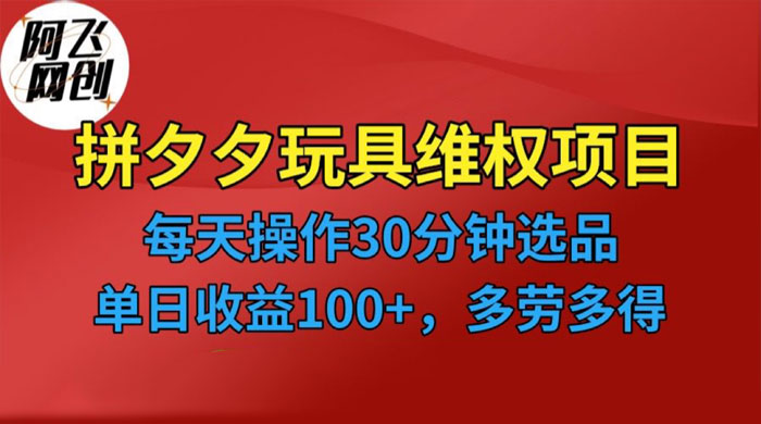仅揭秘：拼多多 3C 玩具维权项目，一天操作半小时，稳定收入 100+ - 吾爱随笔资源网