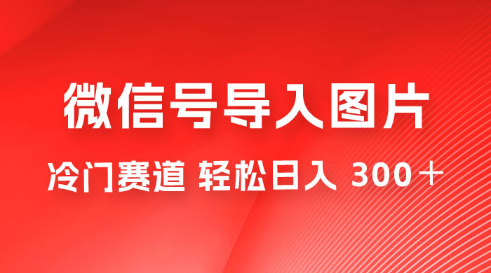 外面收费 66 的将微信号导入图片的教程，可自用或卖教程，一单 66 元，轻松日入 300+ - 吾爱随笔资源网