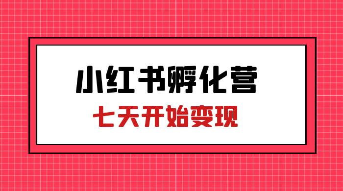 价值 2000+ 的小红书孵化营项目，超级大蓝海，七天即可开始变现，稳定月入 1W+ - 吾爱随笔资源网