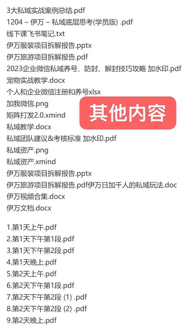 图片[2] - 私域收费课程笔记：线下课录音+飞书笔记和文档 PPT，私域必看！ - 吾爱随笔资源网
