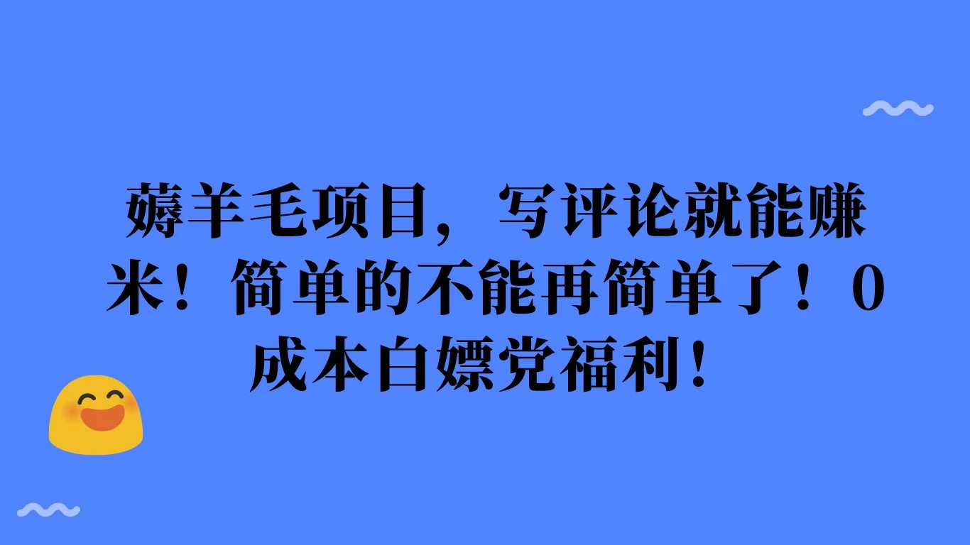 薅羊毛项目，写评论就能赚米！简单的不能再简单了！0成本白嫖党福利！ - 吾爱随笔资源网