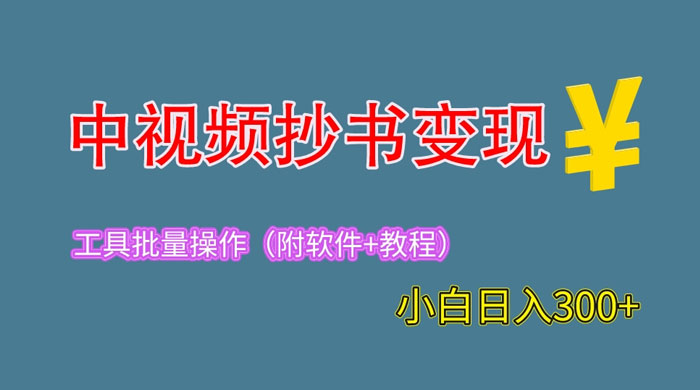 2023 中视频抄书变现：特别适合新手操作的副业「附工具+教程」 - 吾爱随笔资源网