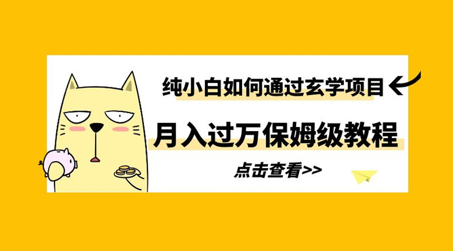 纯小白如何通过玄学项目月入过万 保姆级教程 - 吾爱随笔资源网