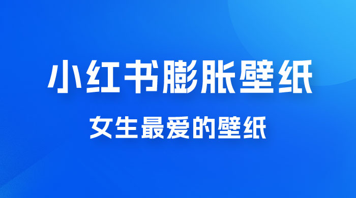 小红书膨胀壁纸项目玩法，女生最爱的壁纸，0 门槛新手也可操作日入 300+ - 吾爱随笔资源网