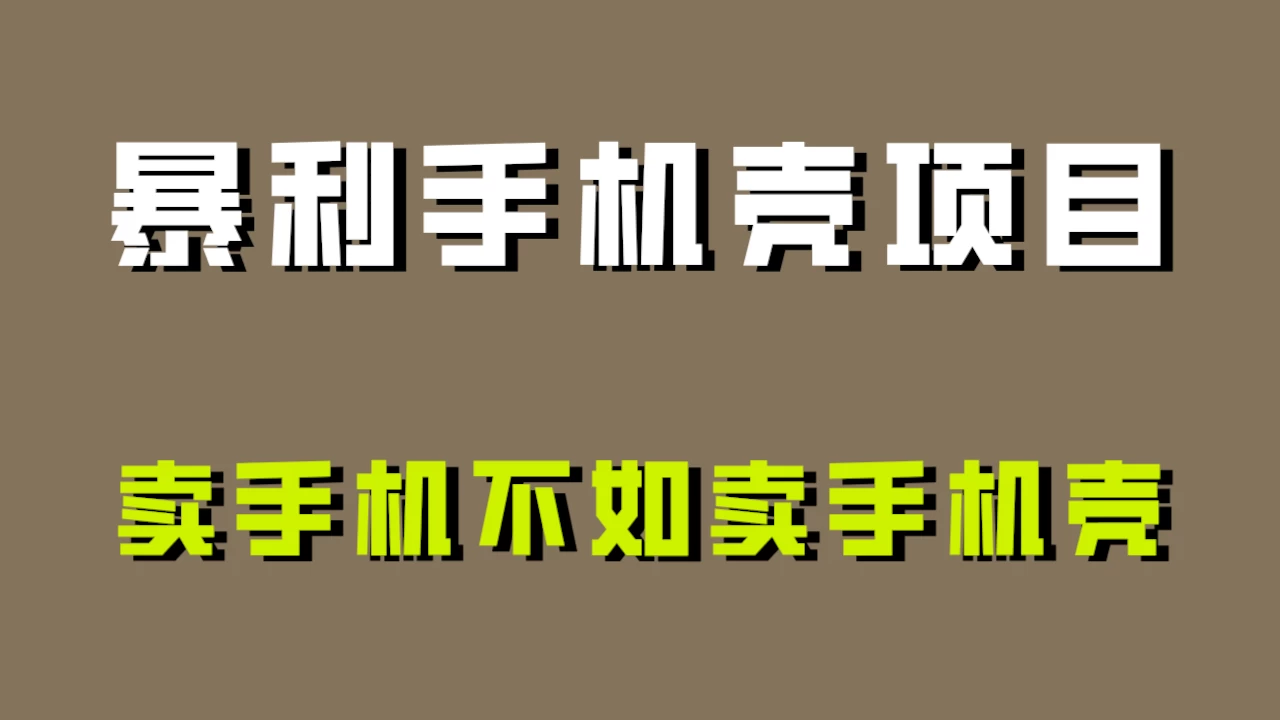 卖手机不如卖手机壳，暴利手机壳项目玩法拆解！ - 吾爱随笔资源网